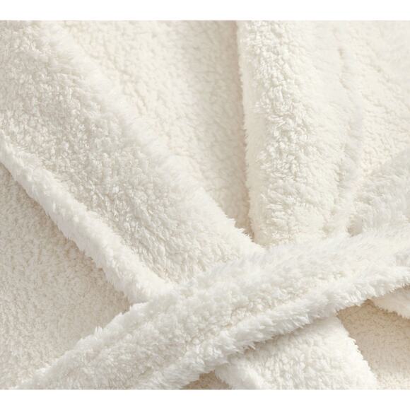 Pottery Barn Cozy Comfort Robe Ivory Robe Bath‎ Shower Neutral Resort - Picture 3 of 6